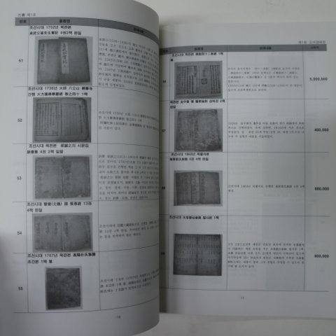 2007년 제1회 한국고서협회 경매전 도록