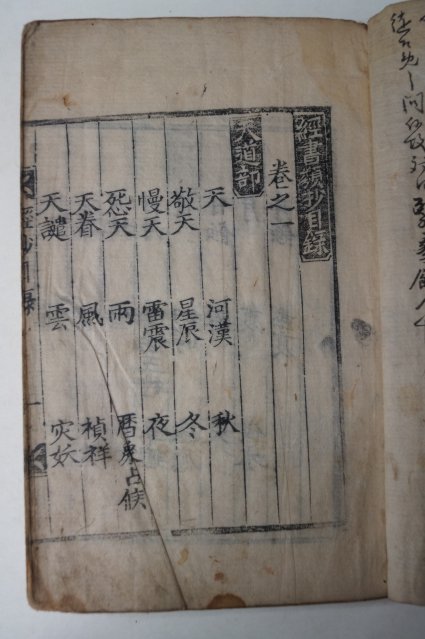 목판본 경서류초(經書類抄)권1,2 1책