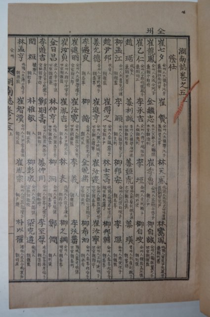 1935년간행 호남지(湖南誌)권5상하 1책