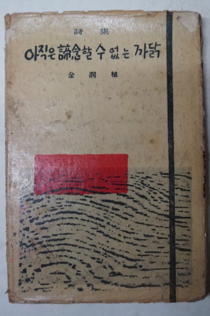 1960년초판 김윤식(金潤植)시집 아직은 諦念할수 없는 까닭(저자싸인본)