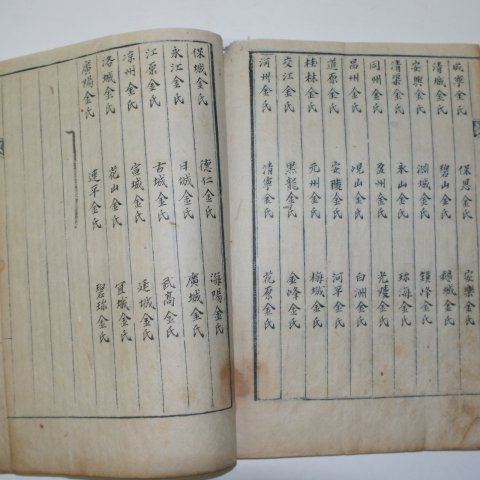 1887년 필사본 김씨관련 김씨분관록(金氏分貫錄)1책완질
