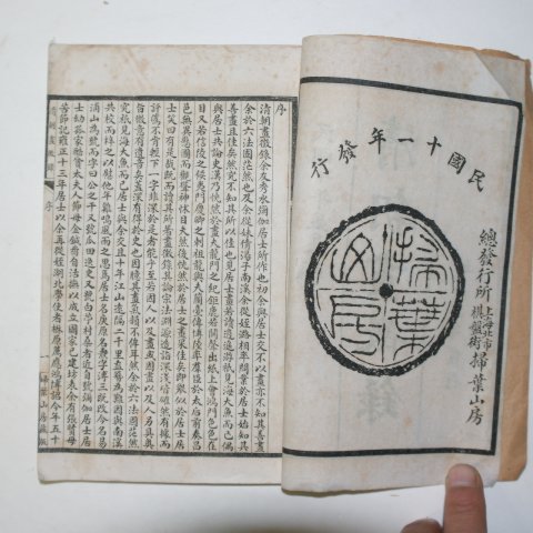 1921년 중국간행 석판본 청조화징록(淸朝畵徵錄)상하 1책완질