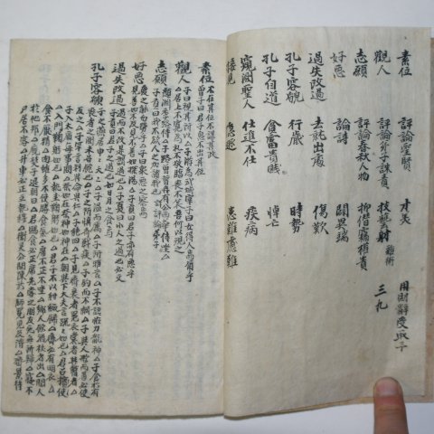 잘정서된 필사본 논어연의(論語演義)하권 1책