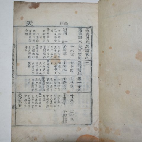 목활자본 의흥예씨족보(義興芮氏族譜)권2,3 2책