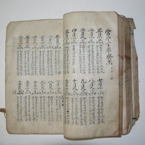책판이 크고 잘정서된 고필사본 천세력(千歲曆) 1책완질