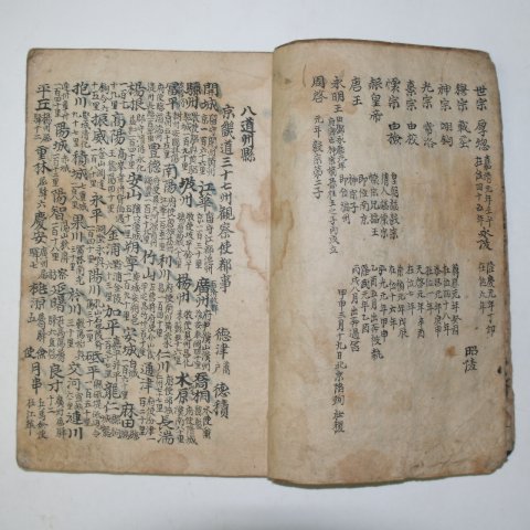 200년이상된 고필사본 조선팔도내력이 있는 요람(要覽)1책완질