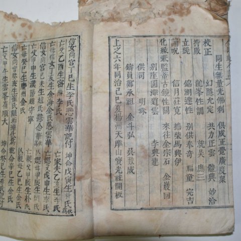 1869년 목판본 천마산지광수간행 금강경 1책