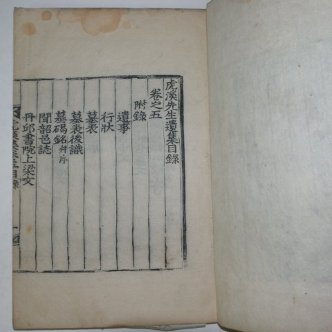 1928년 목판본 신적도(申適道) 호계선생유집(虎溪先生遺集)권5,6 1책