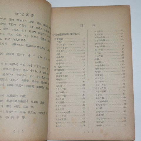 1949년초판 조선식물명집(朝鮮植物名集) 木本篇
