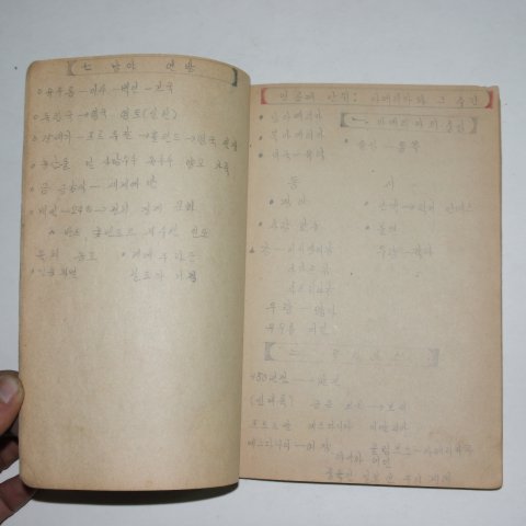 1950년대 국민학교 사회생활 공책