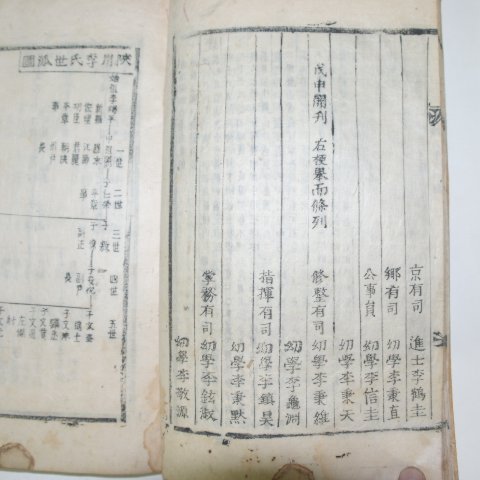 조선시대 무신보 목활자본 합천이씨세보(陜川李氏世譜) 5책완질