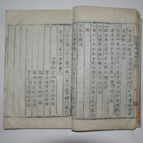 조선시대 목활자본 경주최씨세보(慶州崔氏世譜) 2책완질