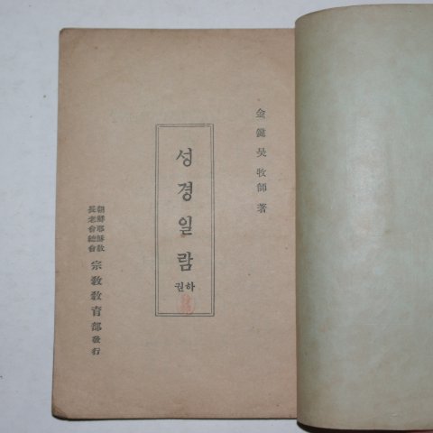 1938년 김건호(金鍵昊)목사 성경일람 하권