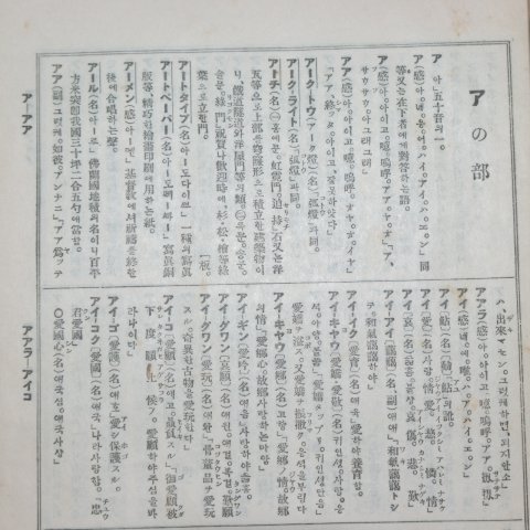 1919년 일본판한글사전 선석 국어대사전