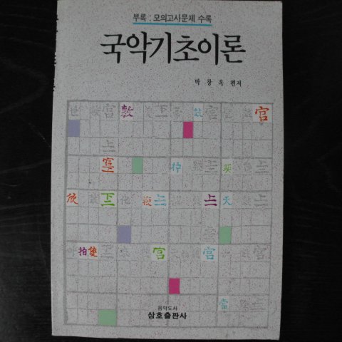 1994년 박창옥편저 국악기초이론