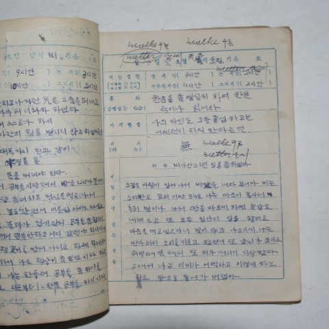 1958년 고등학교1학년학생의 일기 나의 생활