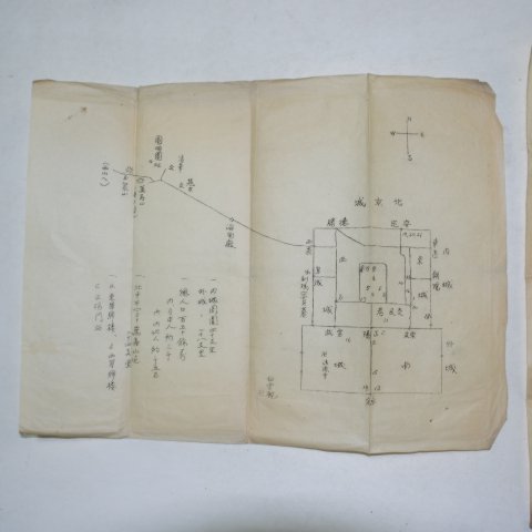 일제시기 북경성(北京城) 약도와 일정표