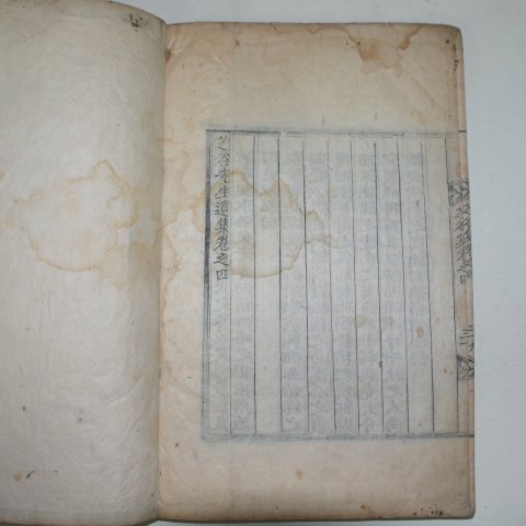 조선 목판본 김정한(金正漢) 지곡선생유집(芝谷先生遺集)권3,4終 1책