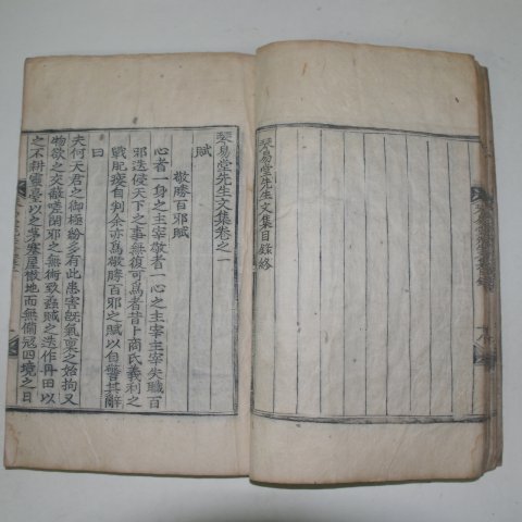 1855년 배용길(裵龍吉) 금역당선생문집(琴易堂先生文集)권1,6,7終 2책