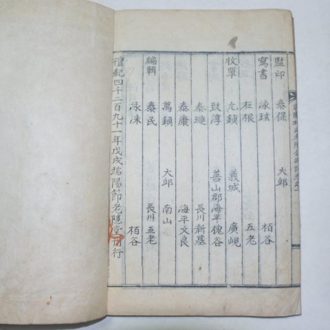 석판본 밀양박씨노은공파보(密陽朴氏老隱公派譜) 2책완질