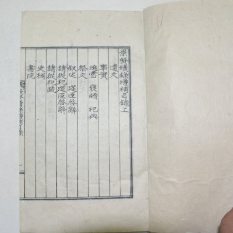 석판본 경현속록증보(景賢續錄增補) 1책완질