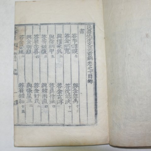 목판본 전우(田愚) 간재선생문집(艮齋先生文集) 4책