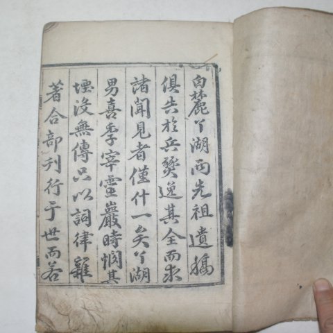 1741년 목판본 신응시(辛應時) 백록아호속집(白麓아湖續集)권1,2 1책