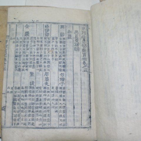 목활자본 동국속수잠헌보감(東國續修簪獻寶鑑)권4~7終 4책