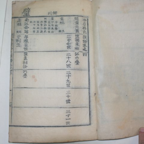 1913년 목활자본 진원박씨족보(珍原朴氏族譜)권4終 1책
