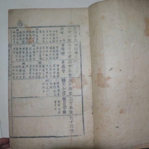 1800년간 경주이씨세보(慶州李氏世譜)권6,8 2책