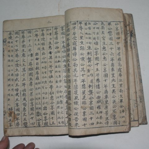 다듬이장지에 잘정서된 사한일통(史漢一統) 1책