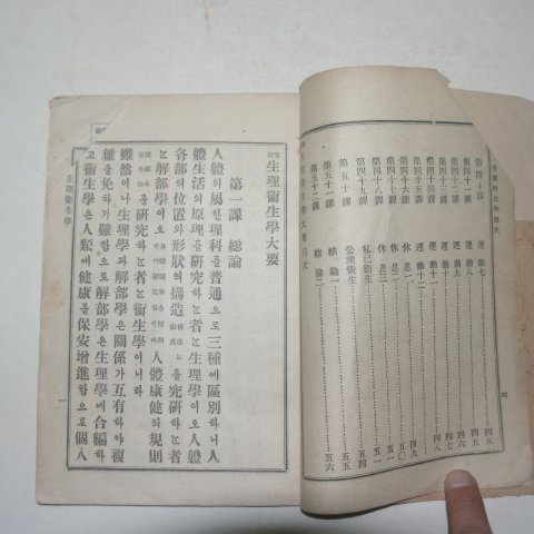 1923년 金相冀 초등생리위생학대요(初等生理衛生學大要)