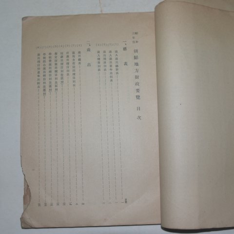 1928년 조선지방재정요람(朝鮮地方財政要覽)