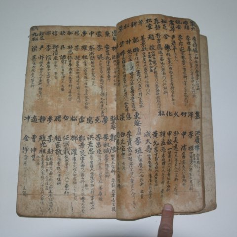 1792년 목판본 시헌서의 이면에필사된 동국명현록 1책완질