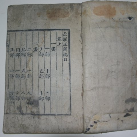 목판본 목판본 전운옥편(全韻玉篇) 2책완질