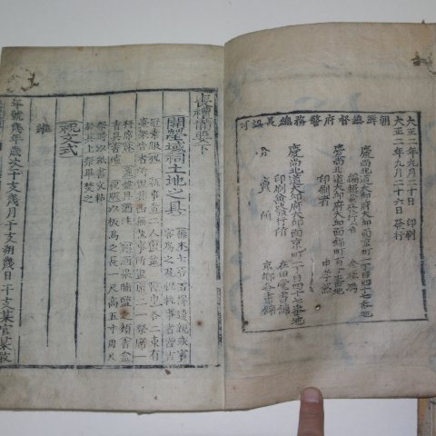 1913년 목판본 상례비요(喪禮備要)상,하 2책완질