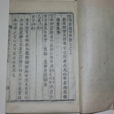 1908년 목활자본 신독재선생년보(愼獨齋先生年譜) 1책완질