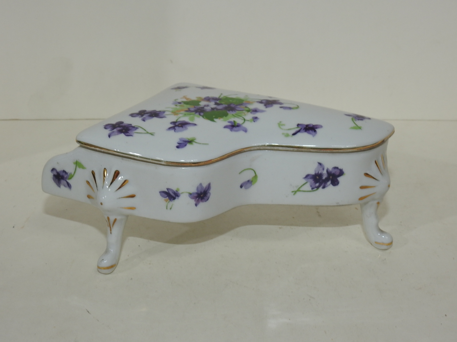 영국산 청화백자화문 피아노모양 합