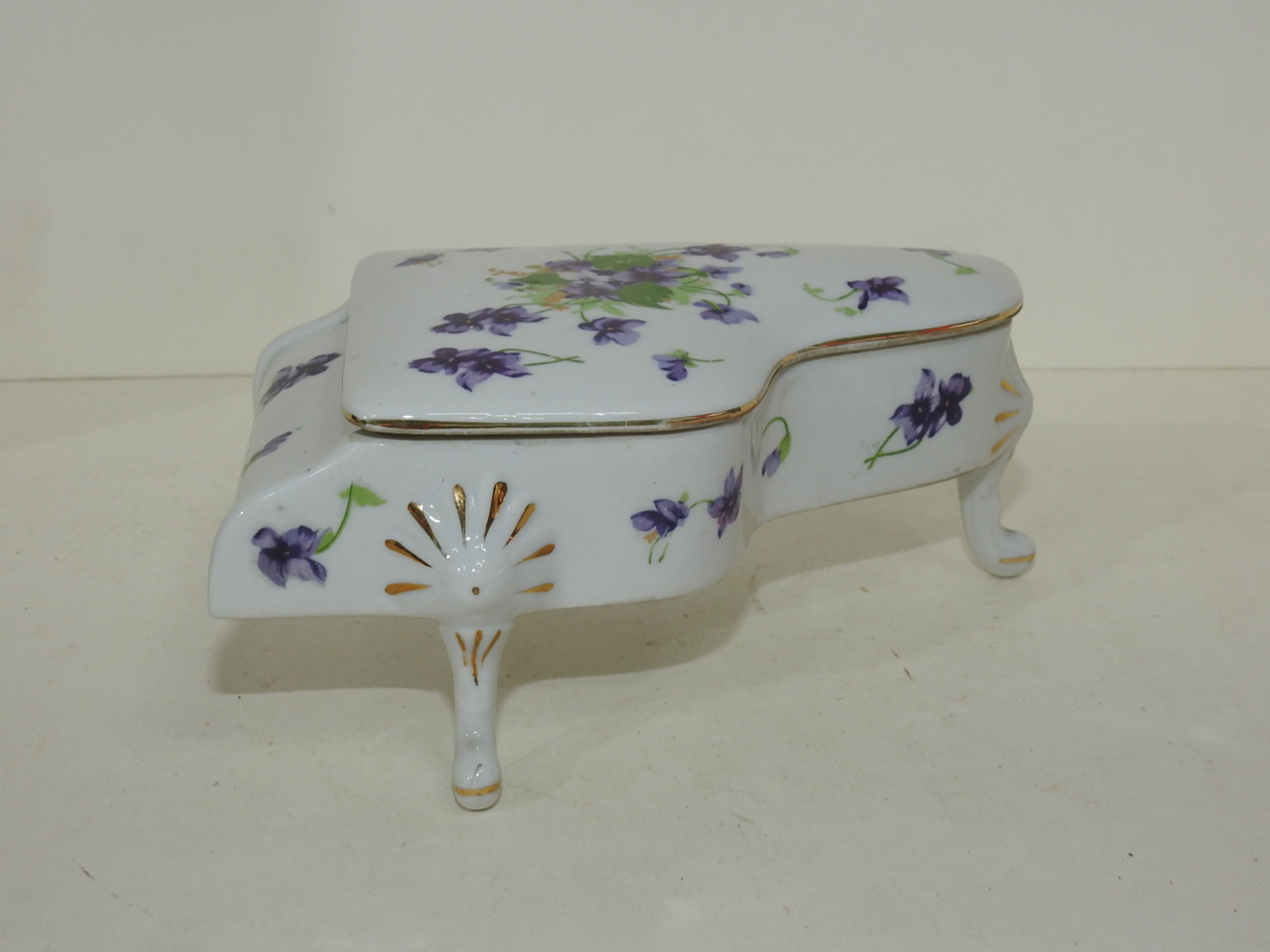 영국산 청화백자화문 피아노모양 합