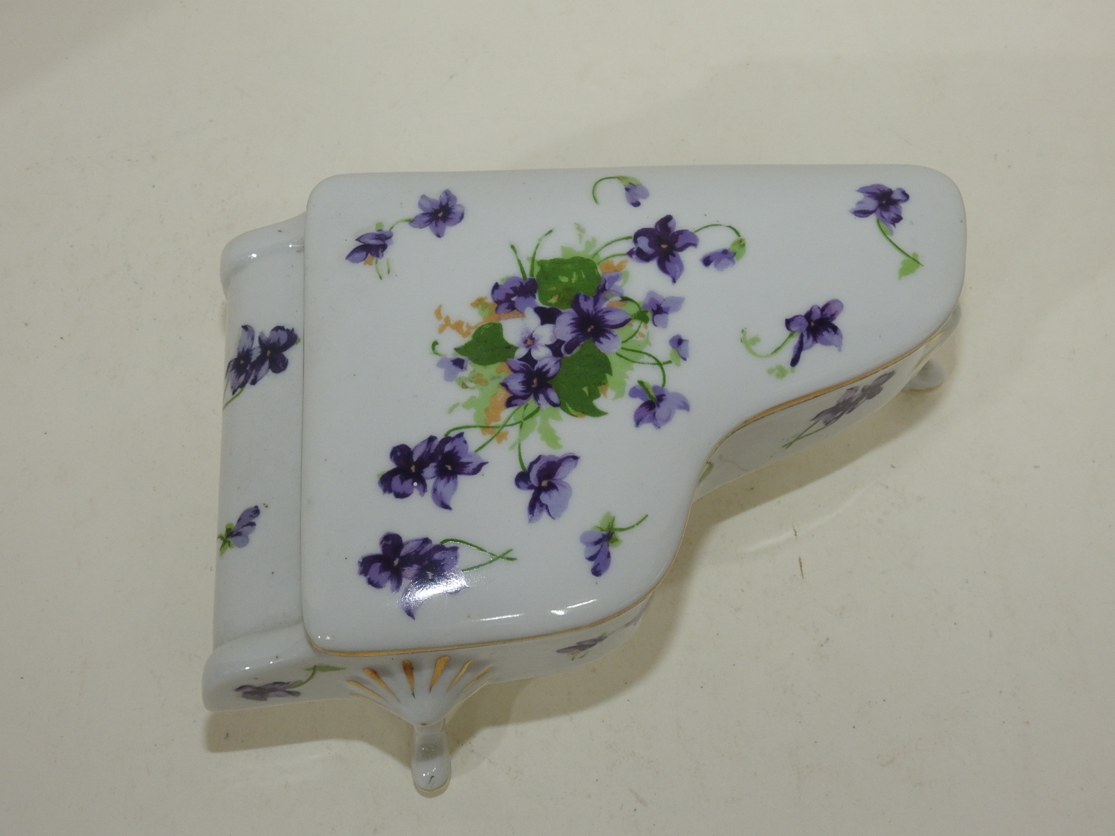 영국산 청화백자화문 피아노모양 합