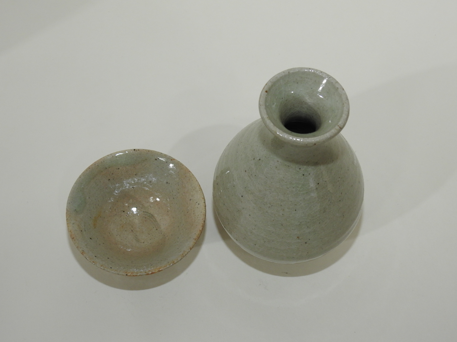 청자 주병과 잔