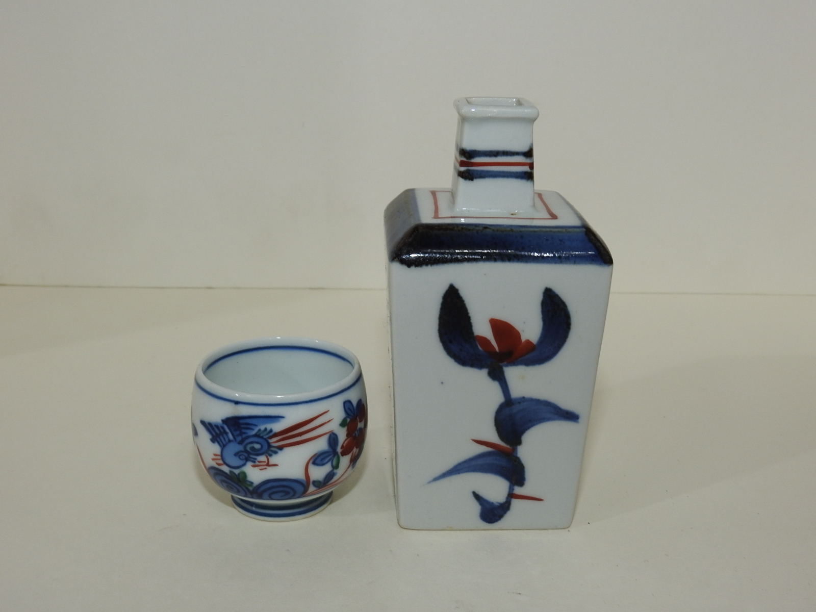 청화백자 진사화문 주병과 잔