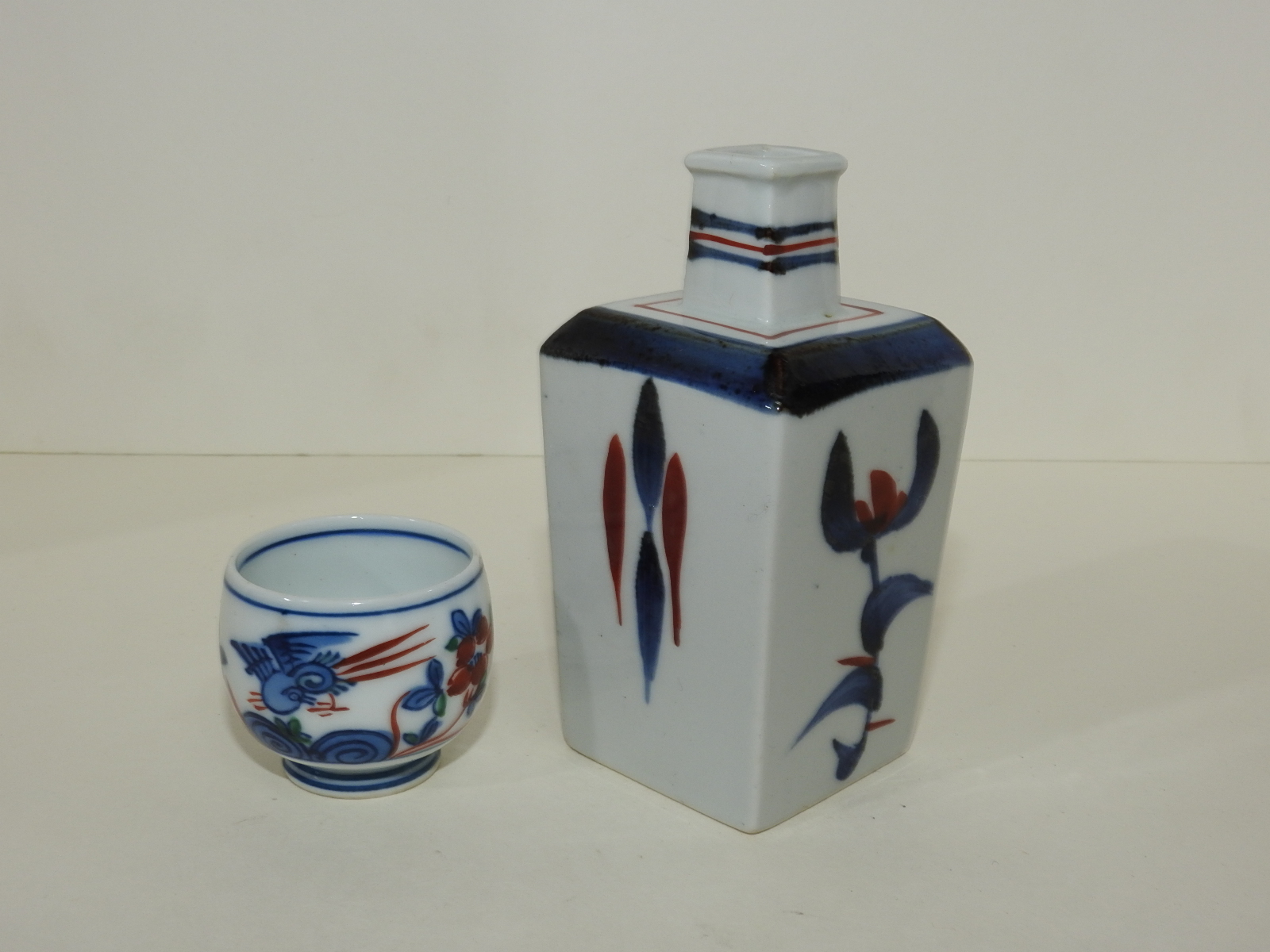 청화백자 진사화문 주병과 잔