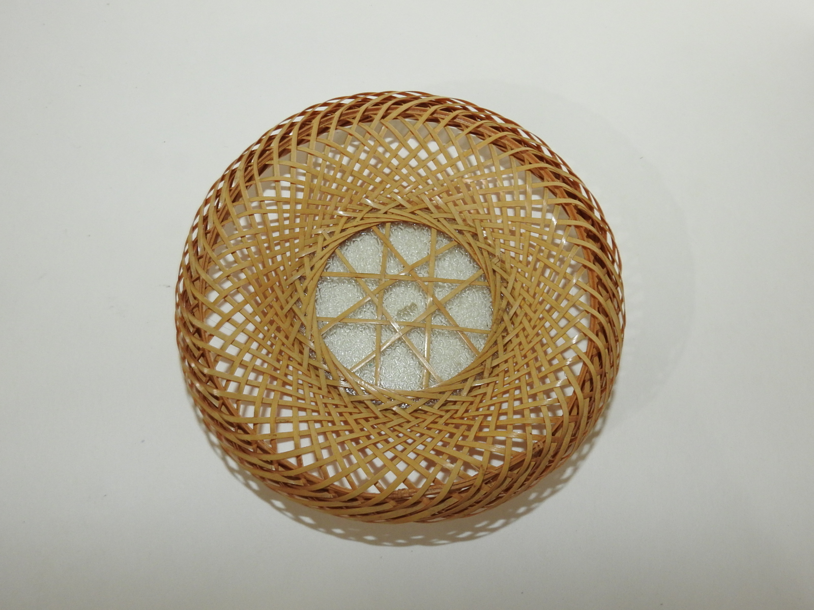 대나무로된 유리바닥이 있는 차탁5점