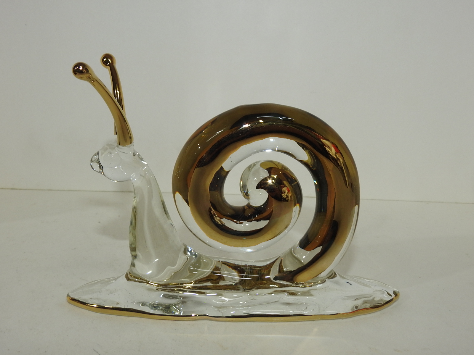 크리스탈 금장 달팽이 조각상