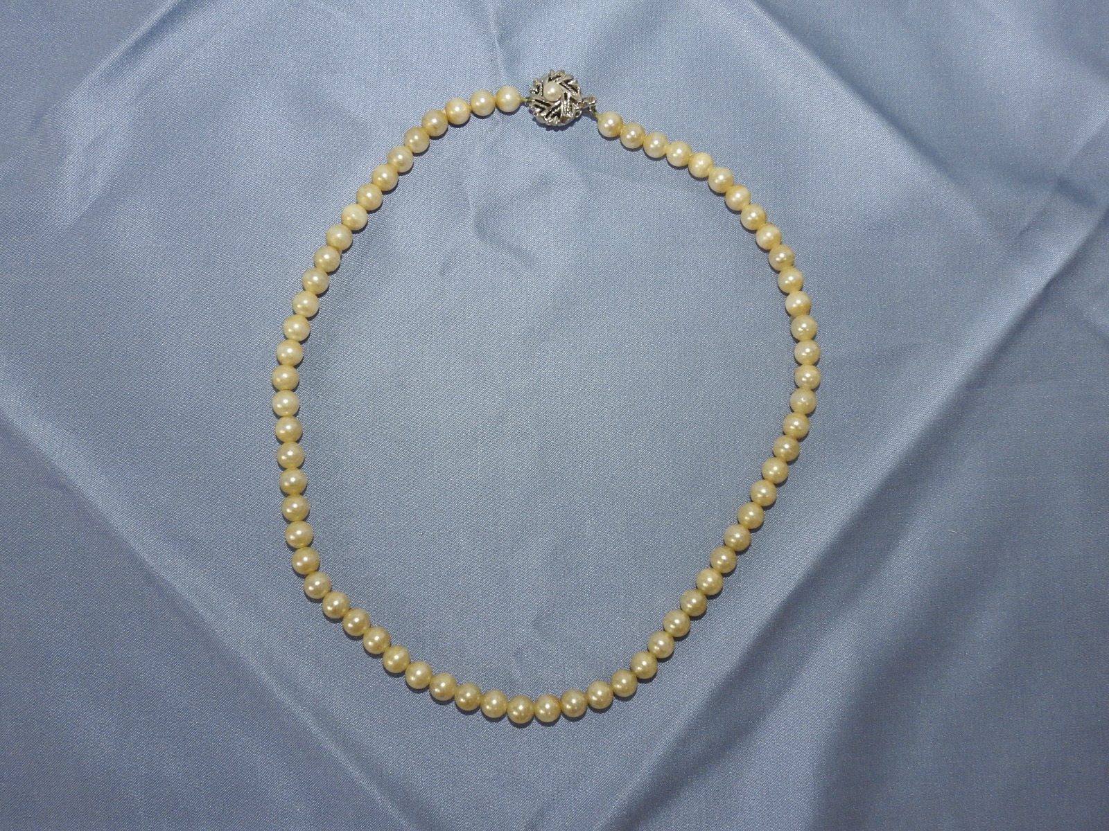 순은에 천연진주 목걸이