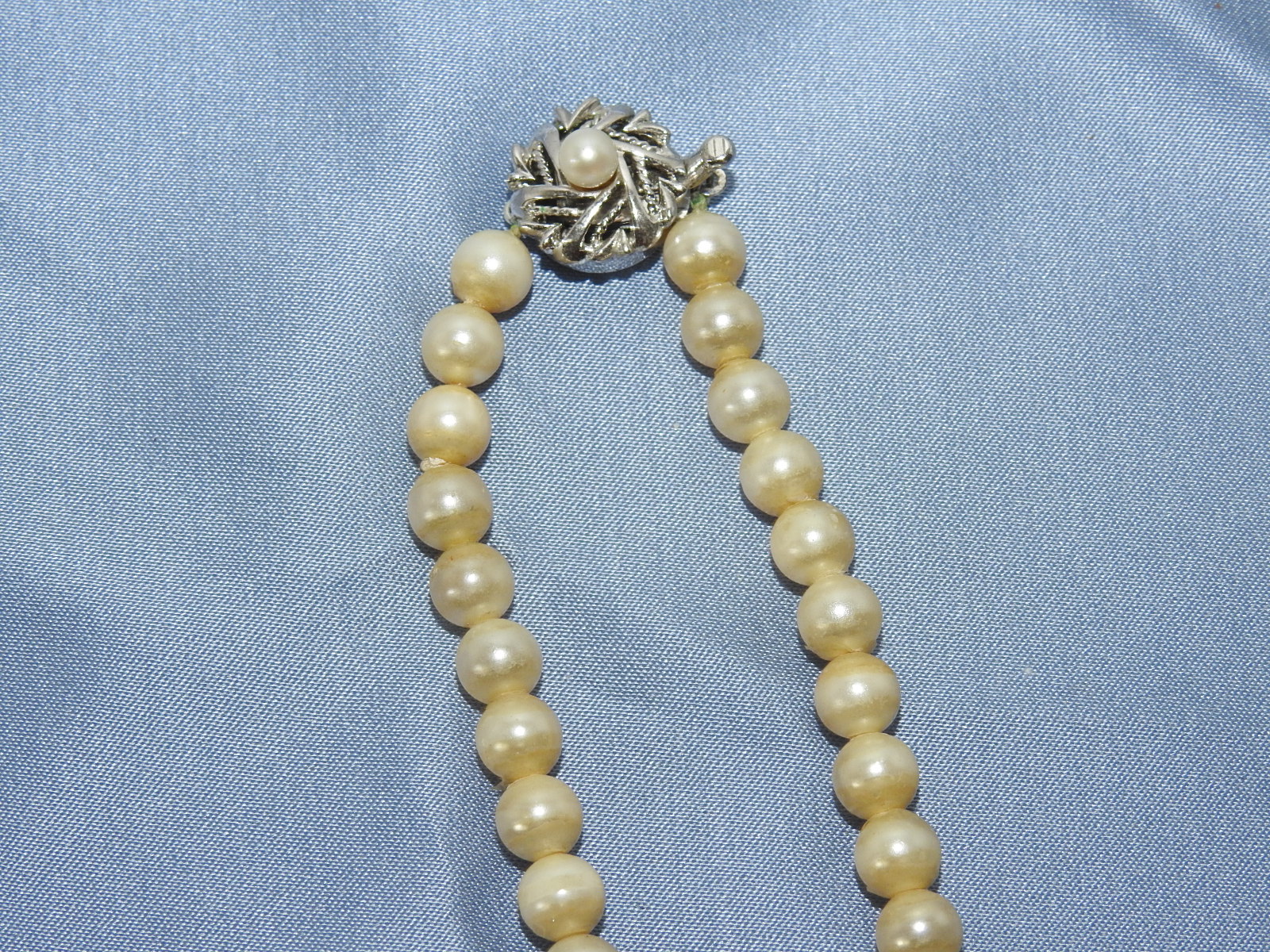 순은에 천연진주 목걸이