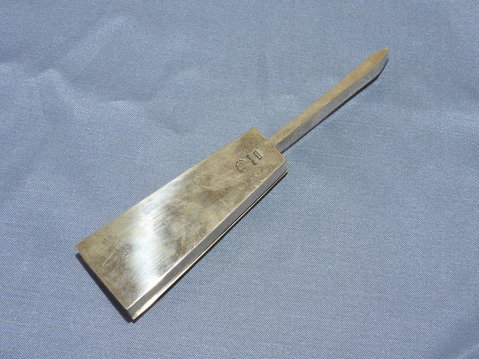 순은(純銀) 부채모양 화문 합