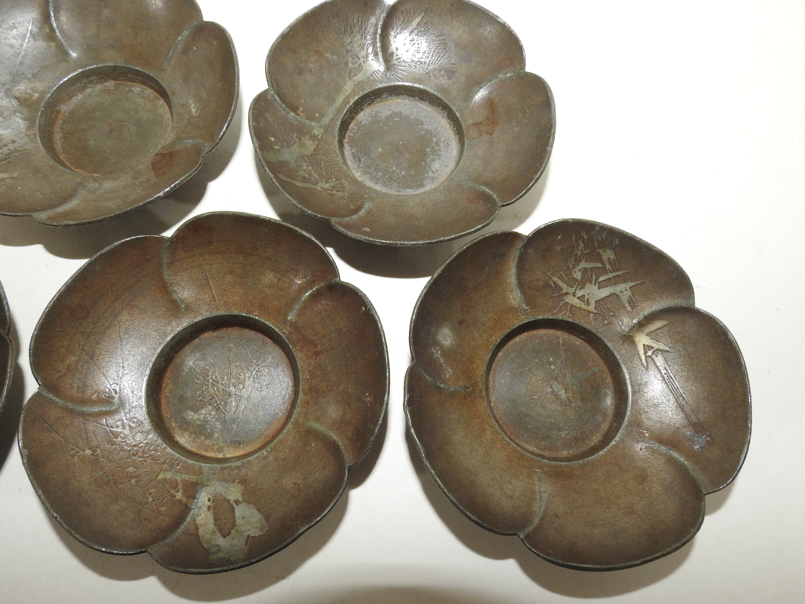 연대좋은 주석으로된 승장(勝章)명 차탁 5점셋트