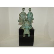 대리석받침에 청동브론즈 인물 조각상